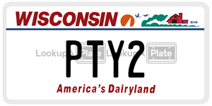 PTY2 license plate in Wisconsin