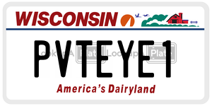 PVTEYE1  license plate in WI