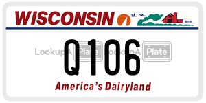 Q106  license plate in WI