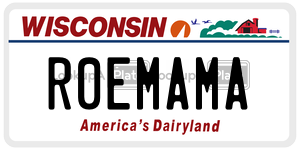 R0EMAMA  license plate in WI