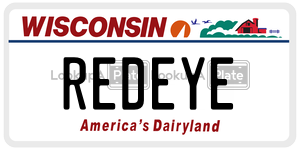 REDEYE  license plate in WI