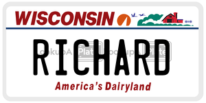 RICHARD  license plate in WI