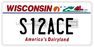 S12ACE  license plate in WI