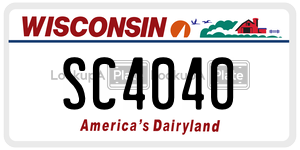 SC4040  license plate in WI