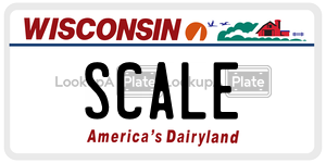 SCALE  license plate in WI