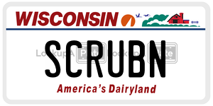 SCRUBN license plate in Wisconsin