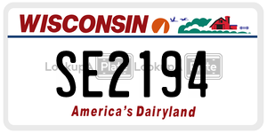 SE2194 license plate in Wisconsin