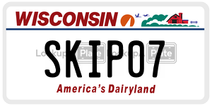 SKIP07  license plate in WI