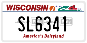 SL6341 license plate in Wisconsin