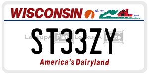 ST33ZY license plate in Wisconsin