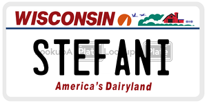 STEFANI  license plate in WI