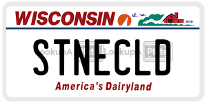 STNECLD  license plate in WI