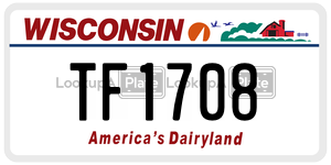 TF1708 license plate in Wisconsin