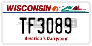TF3089 license plate in Wisconsin