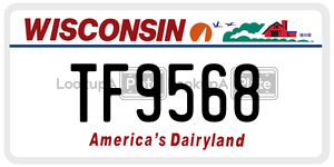 TF9568 license plate in Wisconsin