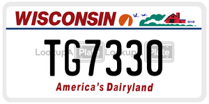 TG7330  license plate in WI