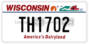 TH1702  license plate in WI