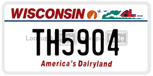 TH5904  license plate in WI