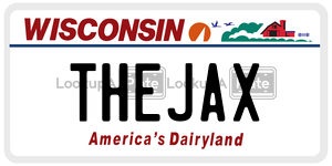 THEJAX  license plate in WI
