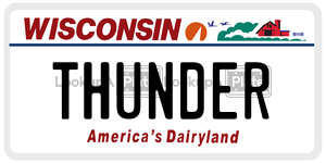 THUNDER  license plate in WI