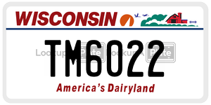 TM6022  license plate in WI