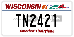 TN2421 license plate in Wisconsin