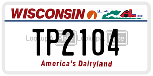 TP2104  license plate in WI