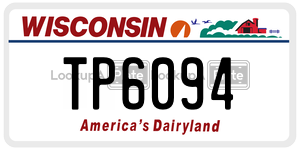 TP6094  license plate in WI