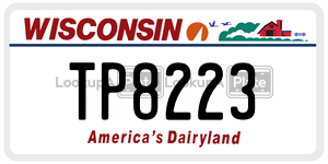 TP8223  license plate in WI