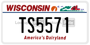 TS5571  license plate in WI
