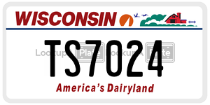 TS7024  license plate in WI