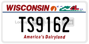 TS9162  license plate in WI