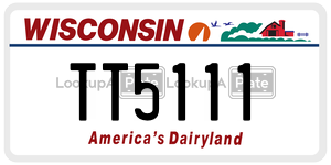 TT5111  license plate in WI