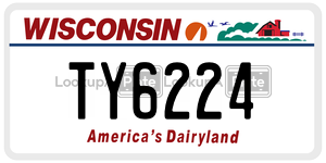 TY6224 license plate in Wisconsin