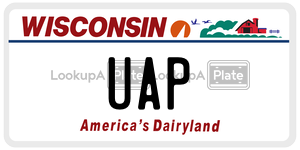 UAP  license plate in WI