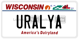 URALYA  license plate in WI