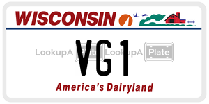 VG1 license plate in Wisconsin