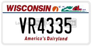 VR4335  license plate in WI
