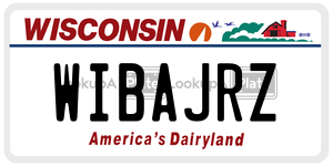 WIBAJRZ  license plate in WI