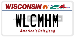 WLCMHM license plate in Wisconsin