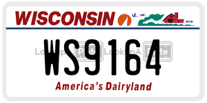 WS9164  license plate in WI