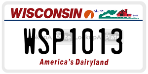 WSP1013  license plate in WI