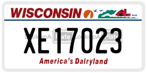 XE17023 license plate in Wisconsin