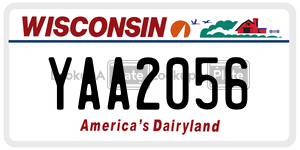 YAA2056  license plate in WI