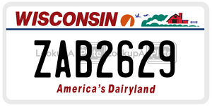 ZAB2629  license plate in WI