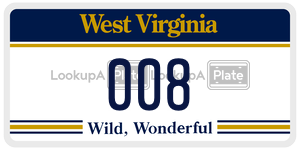 008  license plate in WV