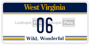 06  license plate in WV