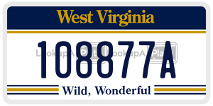 108877A license plate in West Virginia