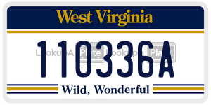 110336A  license plate in WV