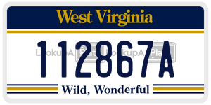 112867A  license plate in WV